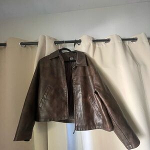 BDG Dark Brown Leather Jacket